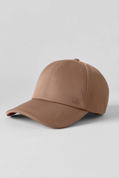 Alo Satin Off-Duty Cap Java Brown