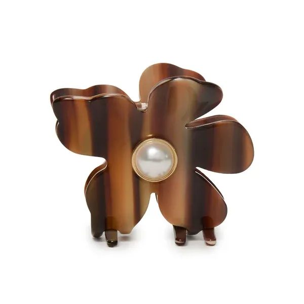 Lele Sadoughi Tigers Eye Lily Claw Clip